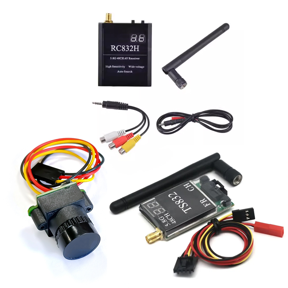 Drone Racing Camera - AV Transmisor Inalámbrico, receptor TS832 +
